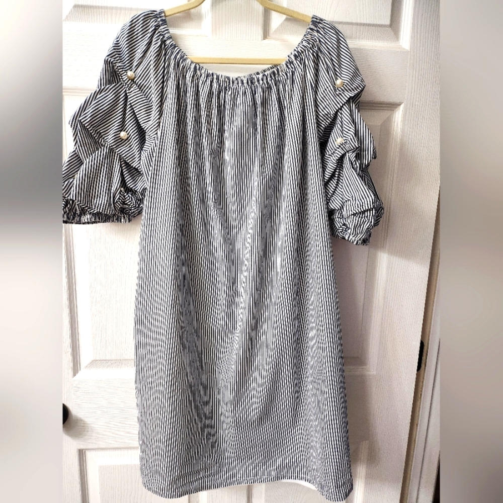 MSK fully lined striped dress